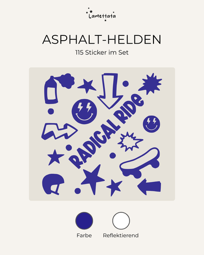 FAHRRAD-STICKER: ASPHALT-HELDEN