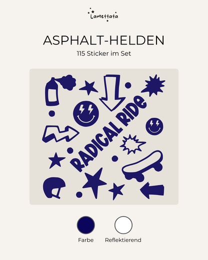 FAHRRAD-STICKER: ASPHALT-HELDEN