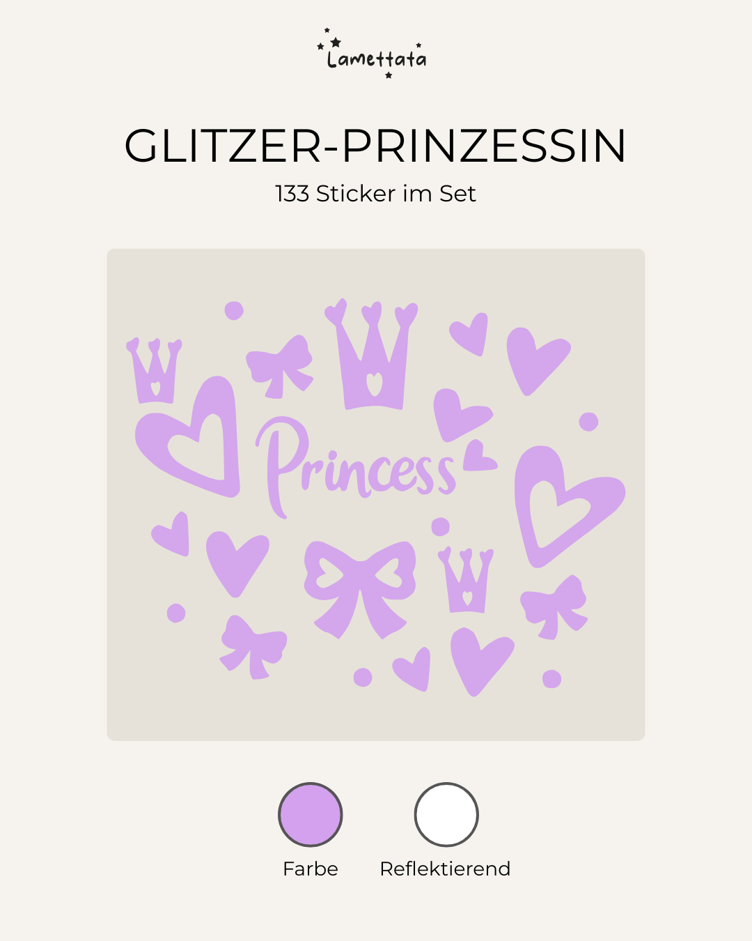 FAHRRAD-STICKER: GLITZER-PRINZESSIN