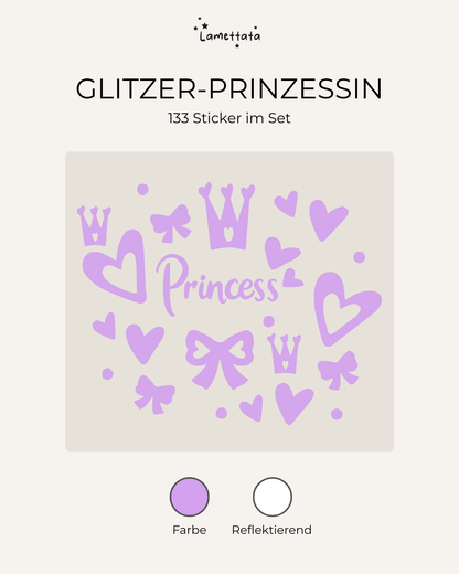 FAHRRAD-STICKER: GLITZER-PRINZESSIN