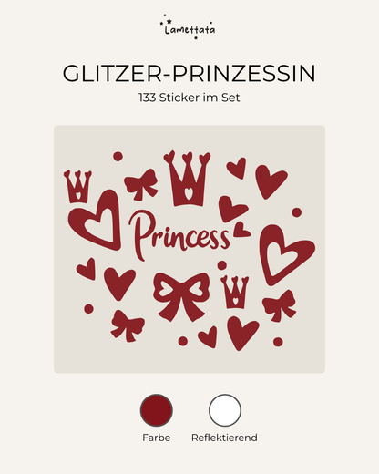 FAHRRAD-STICKER: GLITZER-PRINZESSIN
