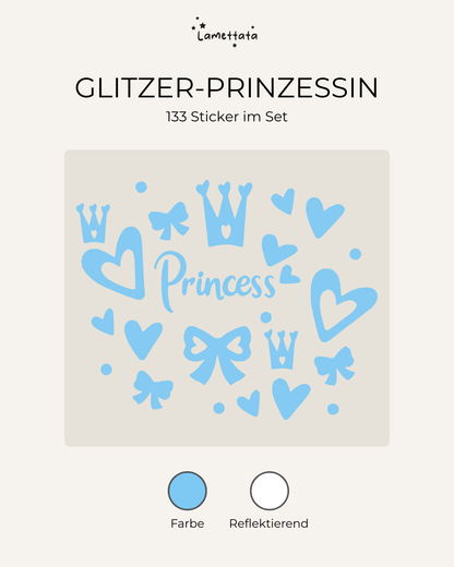 FAHRRAD-STICKER: GLITZER-PRINZESSIN