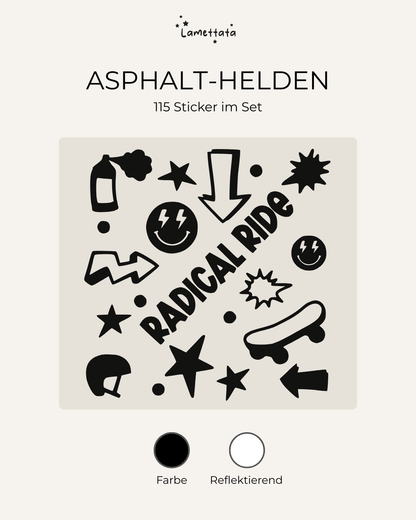 FAHRRAD-STICKER: ASPHALT-HELDEN