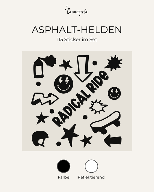 FAHRRAD-STICKER: ASPHALT-HELDEN