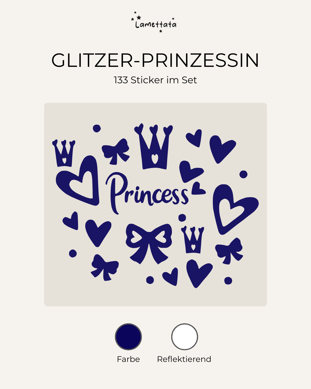 FAHRRAD-STICKER: GLITZER-PRINZESSIN