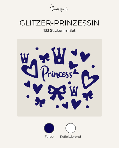 FAHRRAD-STICKER: GLITZER-PRINZESSIN