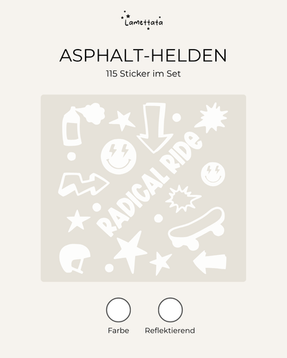 FAHRRAD-STICKER: ASPHALT-HELDEN
