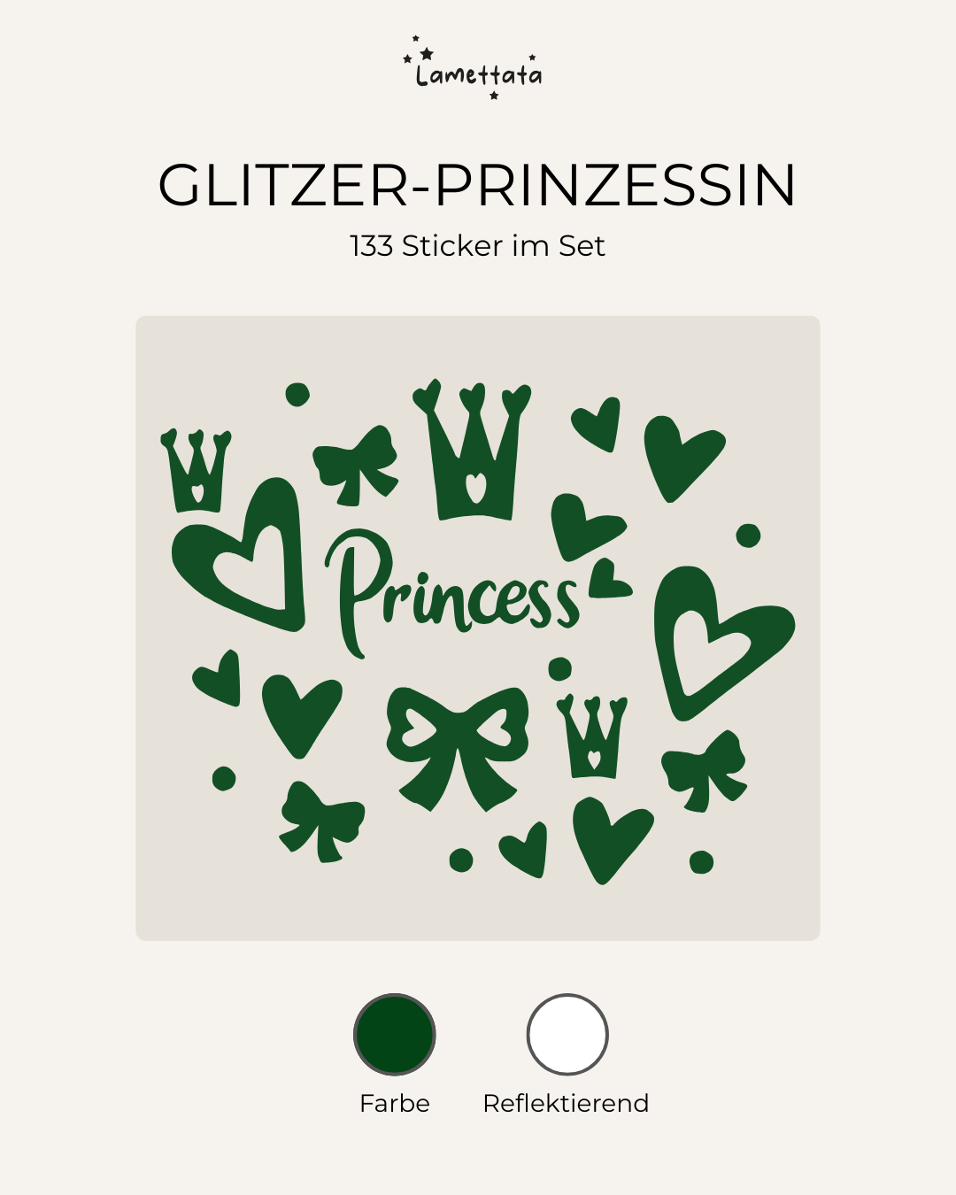 FAHRRAD-STICKER: GLITZER-PRINZESSIN