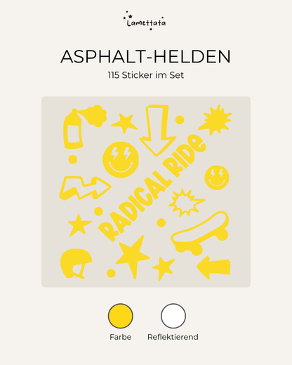FAHRRAD-STICKER: ASPHALT-HELDEN