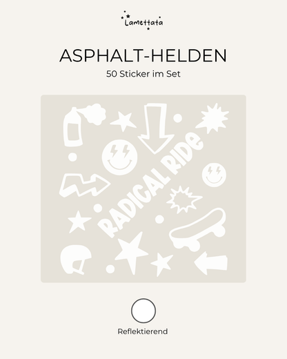 HELM-STICKER: ASPHALT-HELDEN