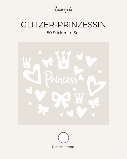 HELM-STICKER: GLITZER-PRINZESSIN