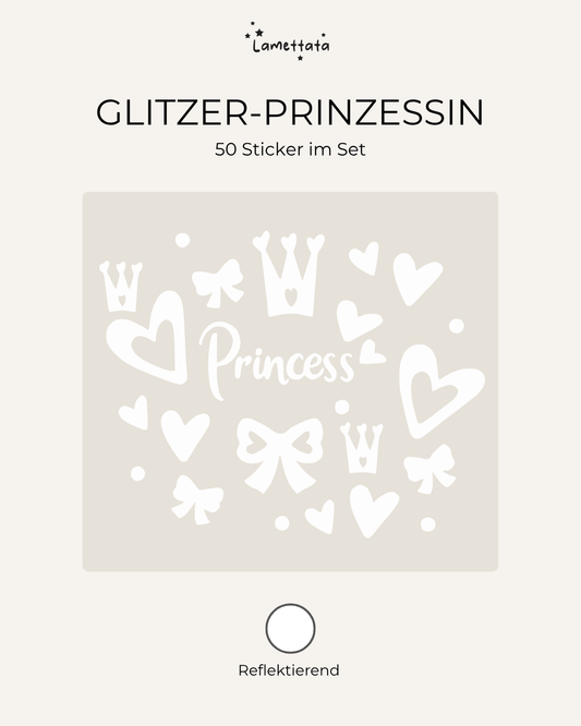 HELM-STICKER: GLITZER-PRINZESSIN