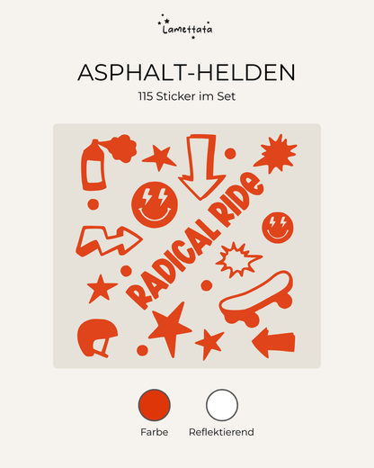 FAHRRAD-STICKER: ASPHALT-HELDEN