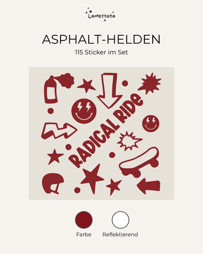 FAHRRAD-STICKER: ASPHALT-HELDEN