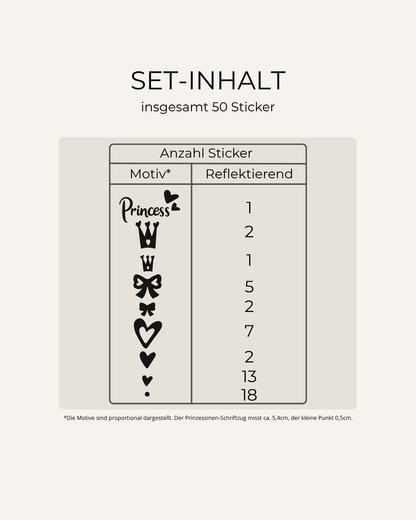 HELM-STICKER: GLITZER-PRINZESSIN