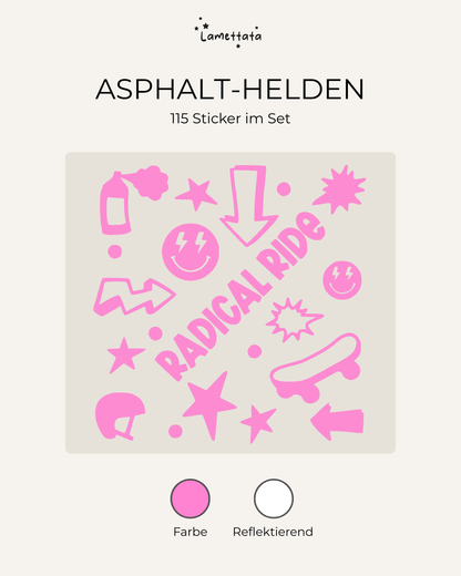 FAHRRAD-STICKER: ASPHALT-HELDEN