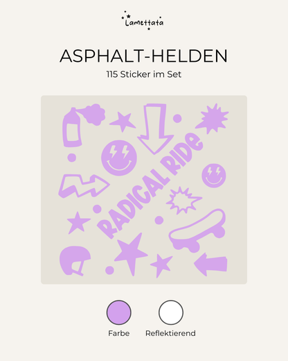 FAHRRAD-STICKER: ASPHALT-HELDEN