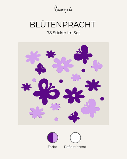 LASTENRAD-STICKER: BLÜTENPRACHT