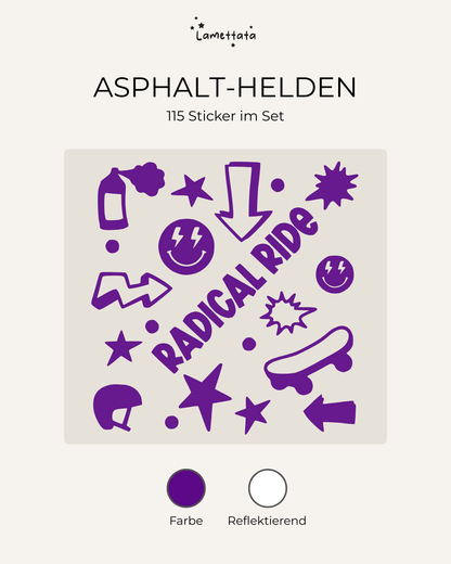 FAHRRAD-STICKER: ASPHALT-HELDEN