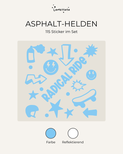 FAHRRAD-STICKER: ASPHALT-HELDEN