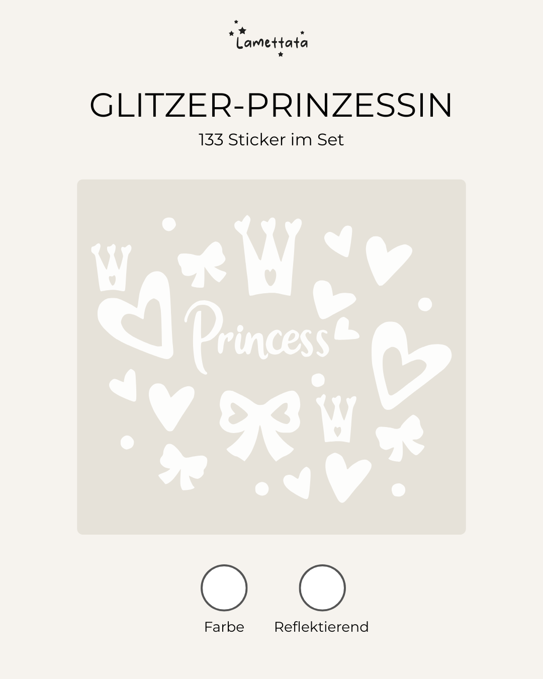 FAHRRAD-STICKER: GLITZER-PRINZESSIN
