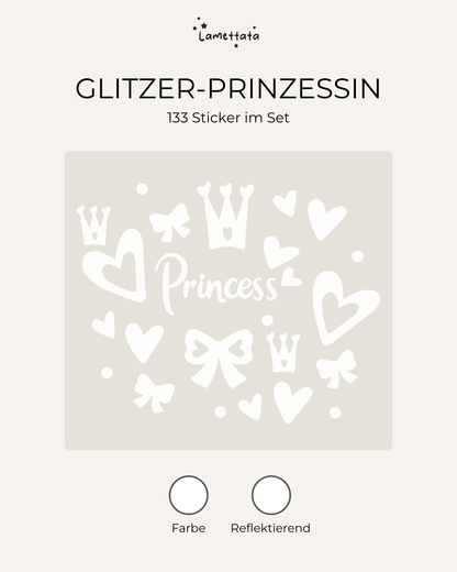 FAHRRAD-STICKER: GLITZER-PRINZESSIN